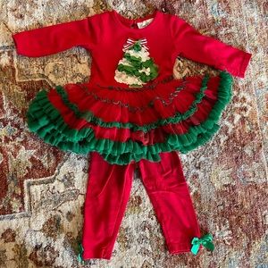 Baby Girls two piece Christmas set